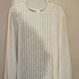 Long sleeve Women’s beaded blouse, size 14.